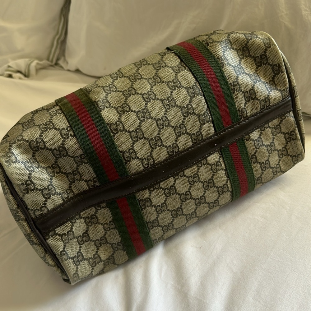 Vintage 80’s GUCCI GG Supreme Boston Bag Vintage - Picture 10 of 16